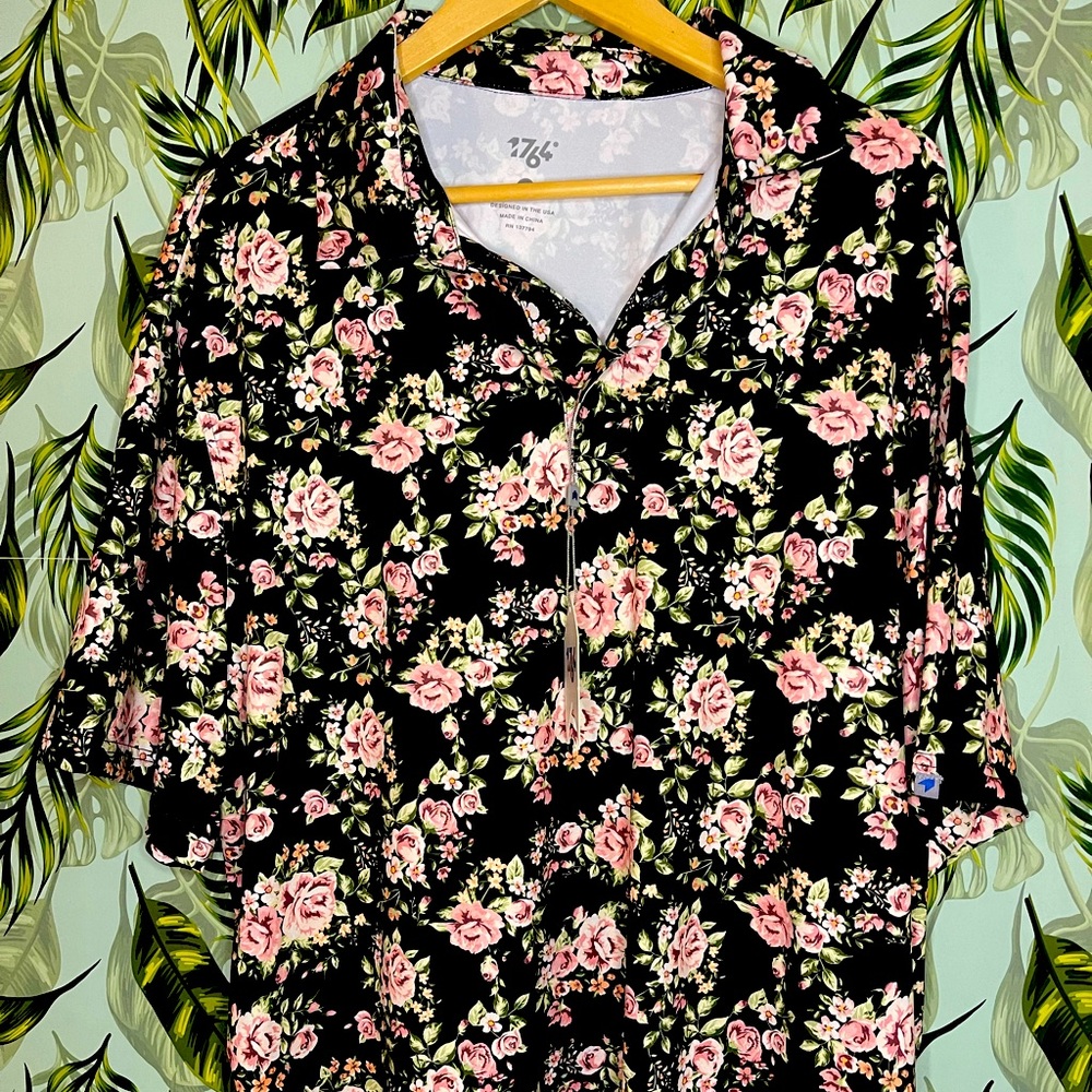 1764 golf floral polo